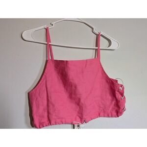 New‎ Millau Pink Small Crop Tank Top